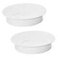 5 Pcs Desk Grommet 3-1/8" / 80 mm, Desk Cord Hole Cover, Cable Grommet ABS Plastic, Desk Hole Grommet for Home & Office Pc, Detachable Adjustable Cable Cord Organizer-White