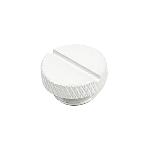 Dracaena.io 12 Pack G1/4" Thread, Thin Water Stop Plug Fitting with Coin Slot for Computer Water Cooling System, Durable Brass/Copper Material, White