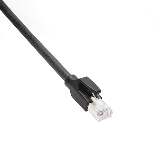Alvin's Cables M12 X-Code 8 Pin Male to RJ45 Ethernet Cable for Cognex Keyence Camera, High-Flex Cat6a Cable for Industrial Automation, Fieldbus Module, Robotics, Right Angle 26.2ft/8m