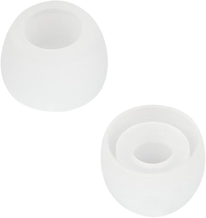 Earbud Tips - Replacement Earbud Covers & Headphone Earpads - Compatible With Powerbeats 2/3, LG & Samsung Earbuds - White, 9 Pairs