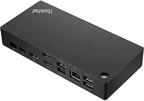 Lenovo ThinkPad USB Type-C Dock Gen 2 with 4K (40AY0090US) + ZoomSpeed HDMI Cable (with Ethernet) + ZoomSpeed DisplayPort Cable + Starter Bundle