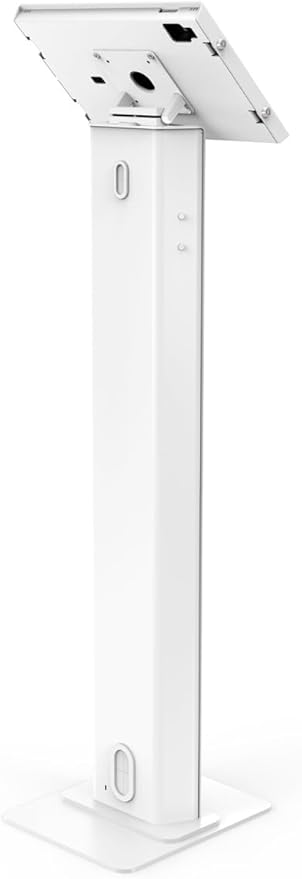 Compulocks iPad Air M2 & M3 13" Apex Enclosure Brandable Floor Stand – Secure Tablet Display Kiosk Mount, Digital Signage, POS Display - White