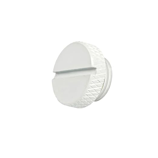 Dracaena.io 12 Pack G1/4" Thread, Thin Water Stop Plug Fitting with Coin Slot for Computer Water Cooling System, Durable Brass/Copper Material, White