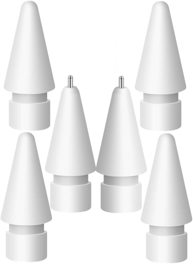 Replacement Pencil Tips for Apple Pencil 2nd Generation/ 1st Generation Tips,iPencil Tip Nibs Accessories for iPad Pro/Apple Pencil Pro/USB-C (6 Pack)