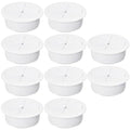 10 Pcs Desk Grommet 2" / 50 mm, Desk Hole Cover for Cables White, Cable Grommet ABS Plastic, Desk Hole Grommet for Home & Office Pc, Detachable Cable Cord Organizer