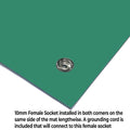 RubberStat Dual Layer ESD Compliant Workstation Rubber Table Mat Kit, Soldering, Cell Phone Repair, with Wrist Strap Set and Ground Cord - 30"x72" Green