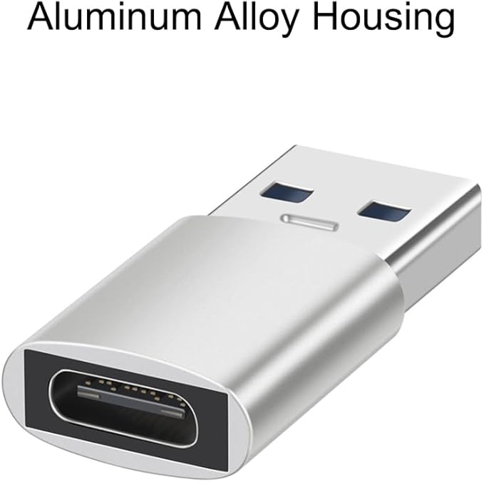 USB A Male to USB C Female OTG Adapter (3 Pack),USB 3.2 GEN2 10Gbps One-Sided High-Speed Data PD60W Fast Charging For PC,Laptop,Charger,Power Bank,AiSiHelper,iphone,Samsung S24 23 22,Carplay,Earphones