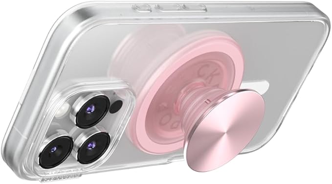 PopSockets Phone Grip for MagSafe with Kickstand, Magnetic Stand, Swappable Top, Secure Hold for iPhone MagSafe Cases, Phone & Tablet Grip - Dusty Rose