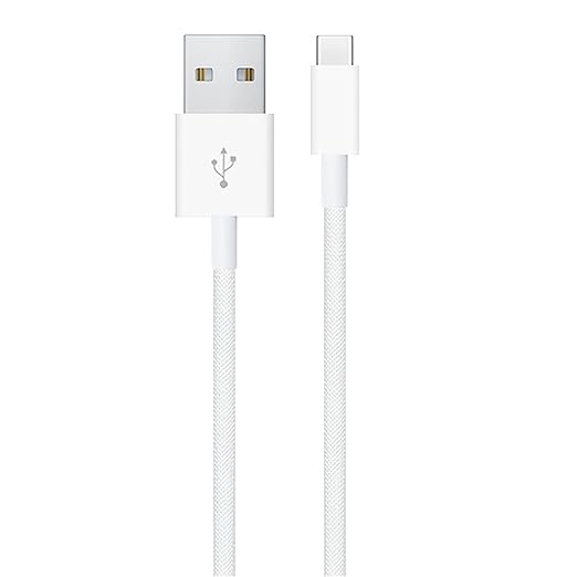 Woven iPhone 16 Pro Max Charger Cable, [MFi Certified] USB A to USB C Cord Fast Charging for Apple iPhone 15 Pro Max/16 Plus/iPhone 16Pro, iPad Air 5, USB to Type C Carplay Charge Wire (6.6ft, White)