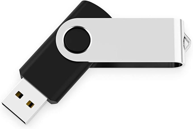 KEXIN 100 Pack 8 GB Flash Drive Bulk USB Flash Drive Thumb Drive Bundle USB Flash Drives Swivel Design Memory Stick USB 2.0 Black