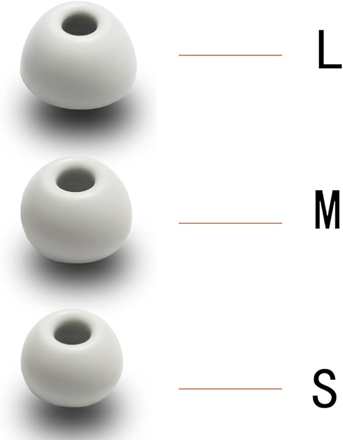 Silicone Earbuds Tips for Beats Fit Pro/Beats Studio Buds Ear Tips Replacement for Beats Earbuds 6 Pairs LMS Gray White