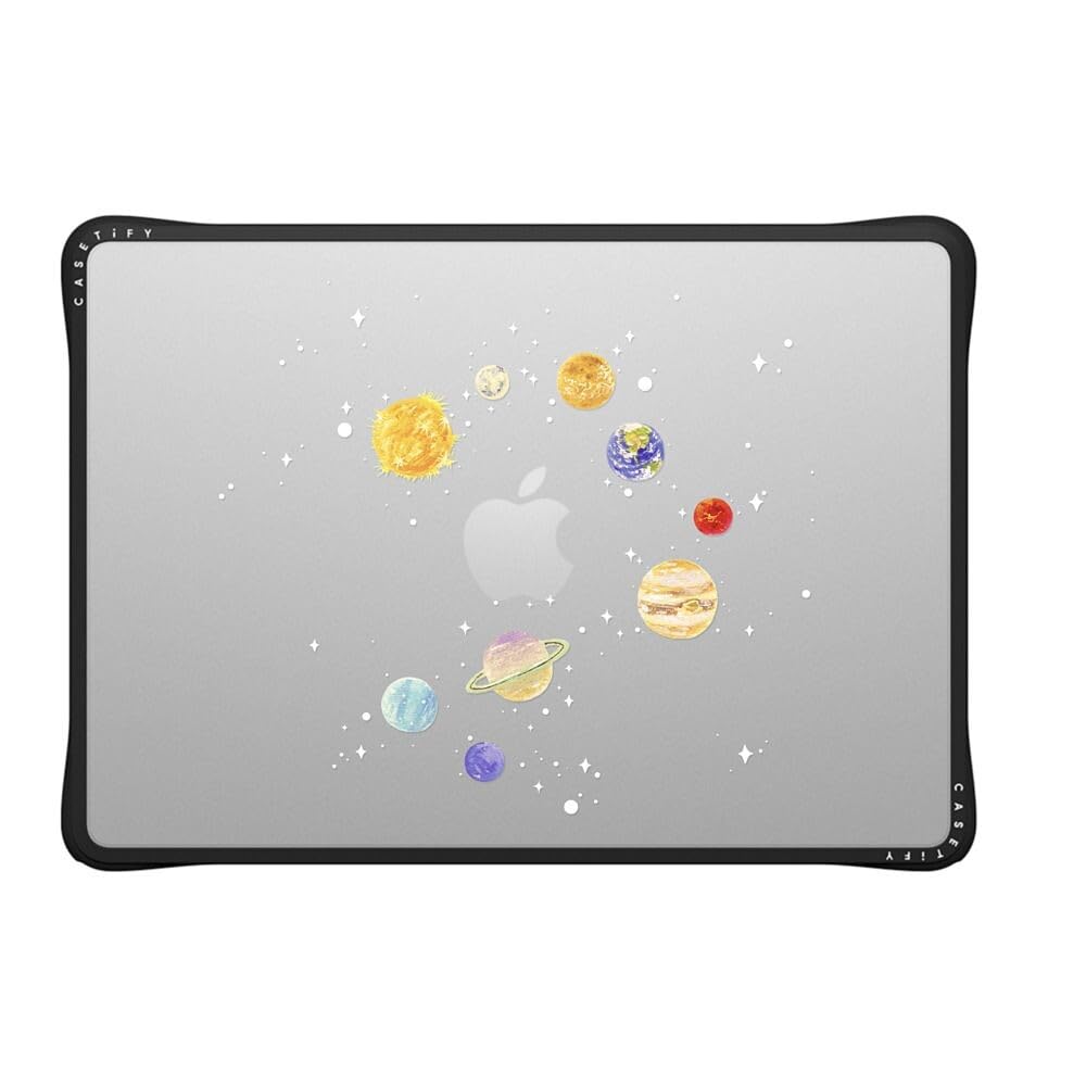 CASETiFY Impact MacBook Air 13.6" (M2-M5) Case [Cushioned Impact Corners/Scratch-Resistant/Anti-Slip Grip] - Clear Black