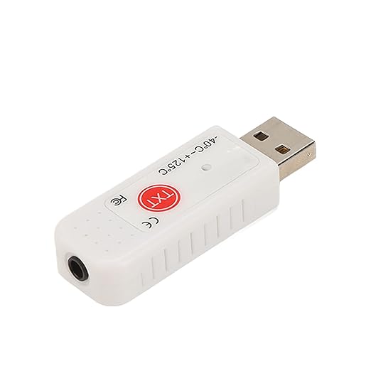 GOWENIC TEMPer2 USB Computer Thermometer Inside Outside,Dual Temperature Sensor Logger, Ambient Temperature Monitoring Data Recorder,Upper Lower Limit Temperature Alarm,for