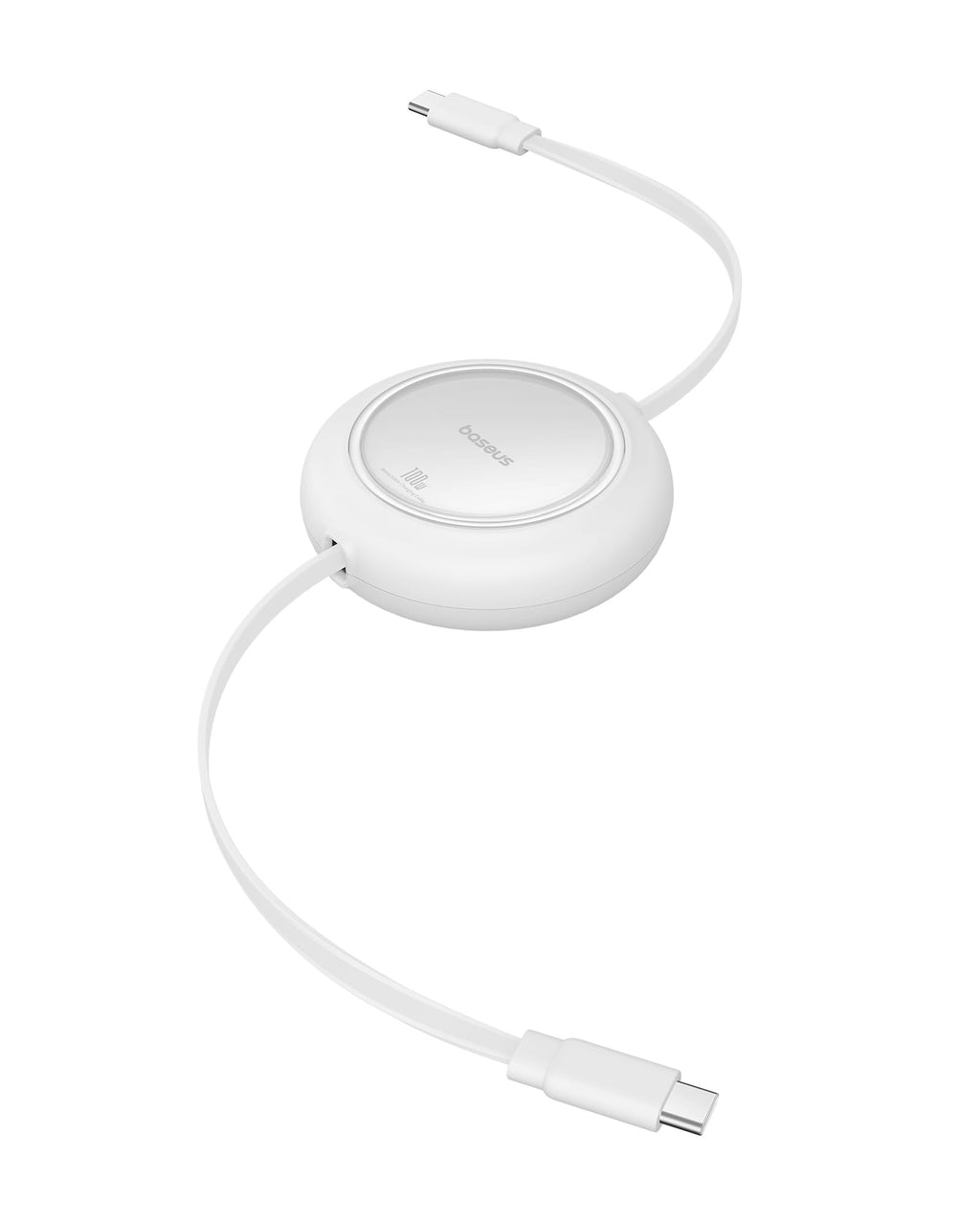 Baseus USB C to USB C Cable, 100W 6.6ft Retractable USB C Fast Charging Cable, 7-Stage Length Preset Retractable Charger Cord for iPhone 16 15 Pro Plus Pro Max, MacBook, iPad Pro, Samsung S24/S23+