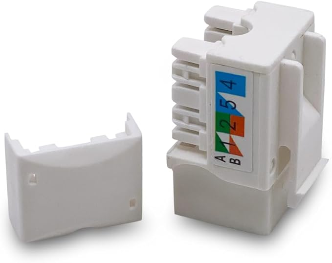 (20-Pack) Cat6 Keystone Jack - [UL Listed] - Ethernet Wall Jack - Wall Cat6 - Cat6 Network Coupler - Keystone Jack - Cat5/5e/6 Compatible - Cat6 Network Coupler