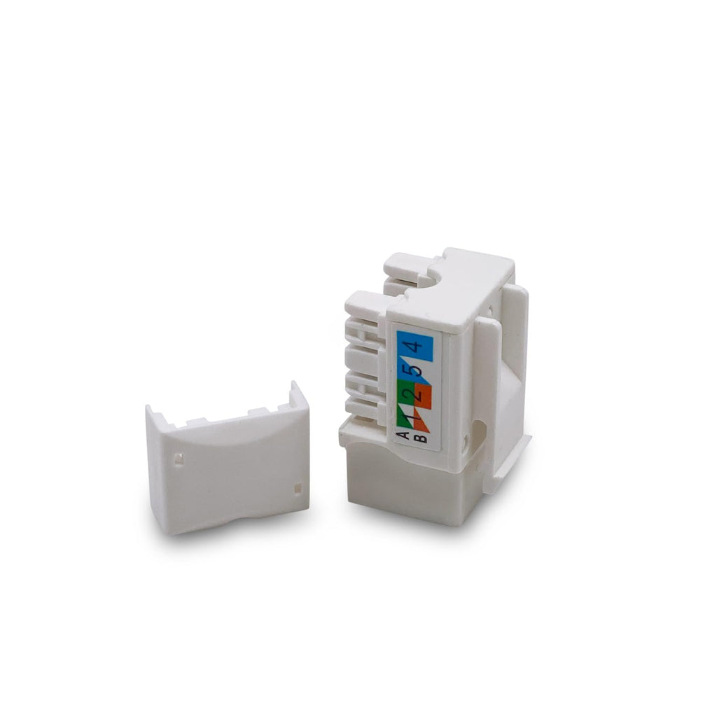 Cat6 Keystone Jack - [UL Listed] - Ethernet Wall Jack - Network Coupler - Cat5/5e/6 Compatible - 100-Pack