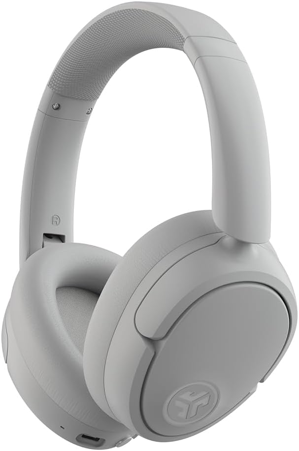 JLab JBuds Lux ANC Wireless Headphones, Cloud White, Hybrid Active Noise Cancelling, Customizable Sound, Spatial Audio Compatible, Premium Over-Ear Bluetooth Headset