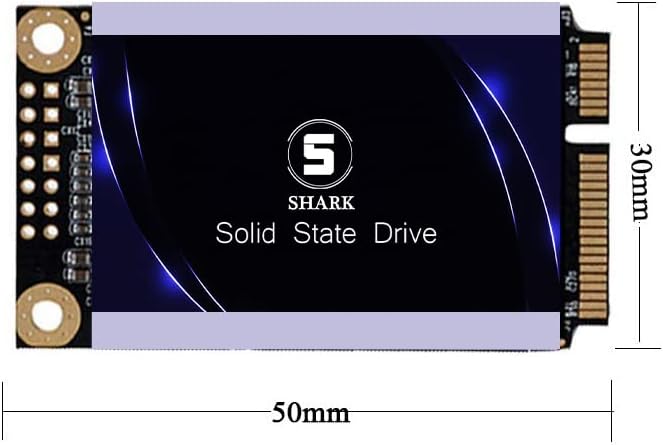 SSD MSATA 128GB Shark Speed Internal Solid State Drive High Performance Hard Drive for Desktop Laptop SATA III 6Gb/s Includes SSD (128GB, MSATA)