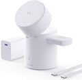 iWALK 3 in 1 Wireless Charging Stand with Auto Rotation, Charging Station with Magnet for Apple Devices, 15W Foldable Wireless Charger Station for iPhone 16 15 14 13 12 & Apple Watch & Airpods, White
