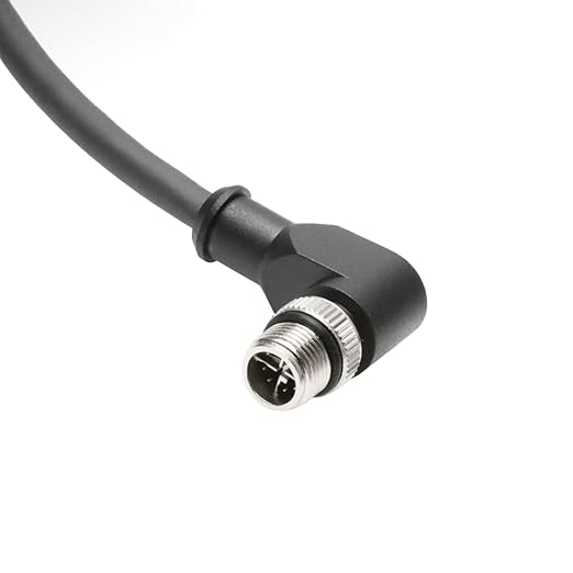 Alvin's Cables M12 X-Code 8 Pin Male to RJ45 Ethernet Cable for Cognex Keyence Camera, High-Flex Cat6a Cable for Industrial Automation, Fieldbus Module, Robotics, Right Angle 32.8ft/10m