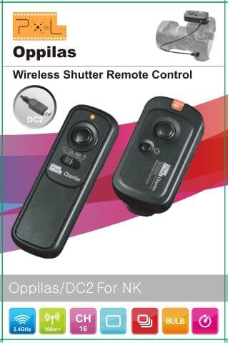 Pixel 2.4G Wireless Remote Control DC2 Remote Shutter Release Compatible with Nikon MC-DC2 Z7 Z7II Z6 Z6II Z5 D5600 D3300 D5000 D5100 D5200 D5300 D90 D7000 D7100 D7200 D7500 D780 D610 D750 P7700 P7800