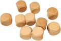 10 Pcs Wooden Dices, Round Corner Cube Dice 6 Sided Blank Dice DIY Graffiti Dices Crafts Toy Board Game Party Supplies Standard Game Dice (1.8cm)