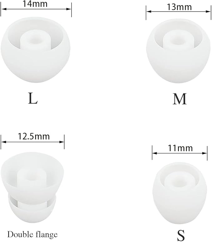 Earbud Tips Ear Tips Replacement Earbud Tips Earbud Replacement Tips Headphone Earbud Tips Earbud Tip Eartips Earbud Covers Compatible With Powerbeats Pro Beats Wireless Earphone 4 Pairs (White)