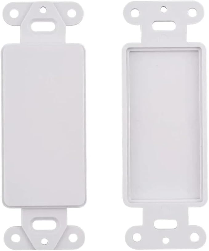 10 Pack Decorative Wall Plate for Keystone, Ethernet, HDMI, Coaxial & More, White Cover, Blank, Ideal for Home & Office Installations (Blank)