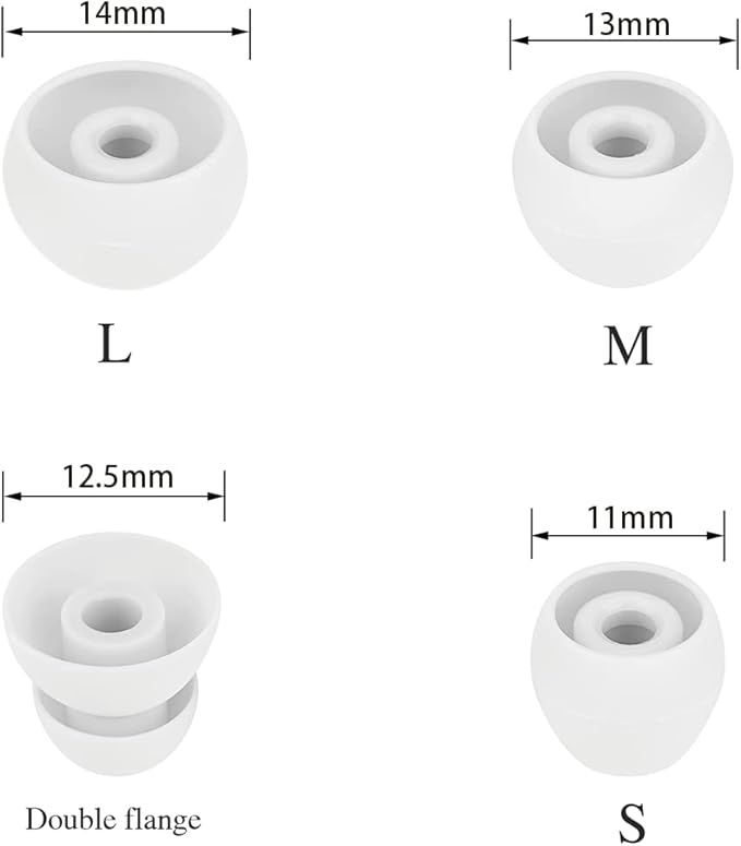 Earbud Tips Replacement Earbud Tips Earbud Replacement Tips Headphones Replacement Ear Pads Ear Tips for Earbuds Compatible with Powerbeats Pro Beats Wireless Earphone Headphones 4 Pairs (Light Grey)