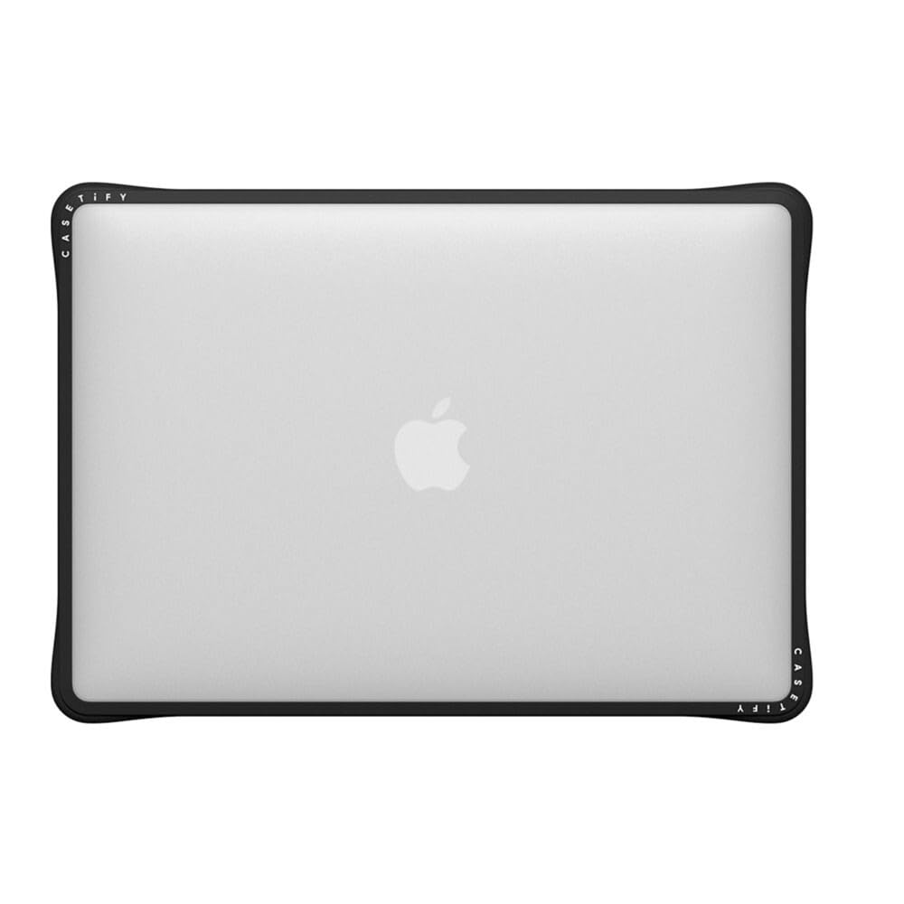 CASETiFY Impact MacBook Air 13.6" (M2-M5) Case [Cushioned Impact Corners/Scratch-Resistant/Anti-Slip Grip] - Clear Black