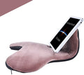 Soft Pillow for ipads, Multi-Angle Phones&Tablets Pillow Lap Cushion Stand, Universal ipad Tablet Reading Stand Pillow Holder as Gift Idea for ipads, Tablets, EReaders, Smartphones, Magazines(Brown)