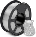 SUNLU 3D Printer Filament PETG Filament 1.75mm, Less Stringing Good Layer Adhesion High Toughness, PETG Filament 1.75 ±0.02mm, 1kg Spool(2.2lbs), Transparent