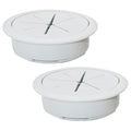 EASYEAH 2 Pcs Desk Grommet 3-1/8" / 80 mm, Desk Hole Cover for Cables