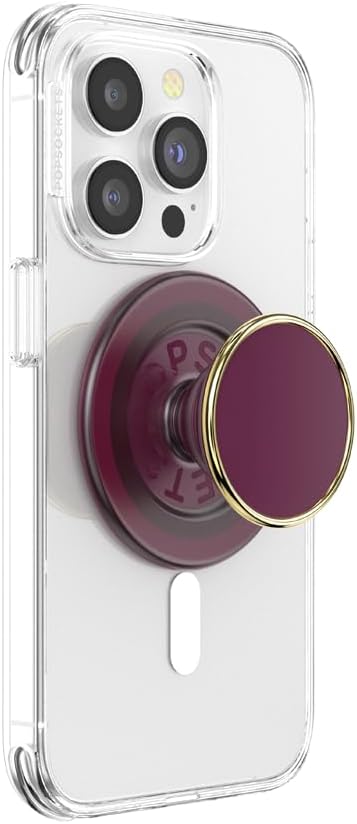 PopSockets Phone Grip for MagSafe, Magnetic Holder- Red Wine