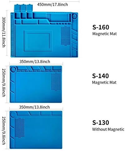 Kaisi S140 Magnetic Insulation Silicone Soldering Mat Magnetic Repair Mat