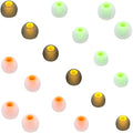 Silicone Earbud Tips Replacement (S/M/L) - Fit for Inner Hole 3.8mm-5.1mm - 9 Pairs - Headphone Ear Tips - Yellow, Orange, Green