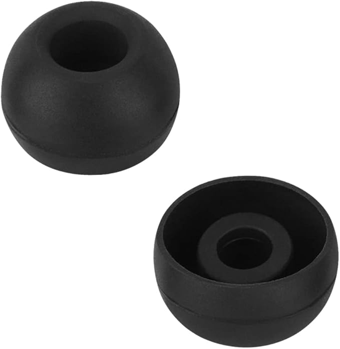 Earbud Tips - 9 Pairs Black Replacement Ear Tips Compatible With Powerbeats 2/3, LG, Samsung Earbuds