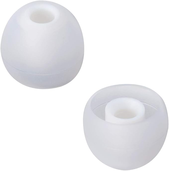 Earbud Tips Soft Silicone Earbuds Replacement Tips Fit for in-Ear Headphones(Inner Hole from 3.8mm - 4.0mm Earphones) 9 Pairs S/M/L,White