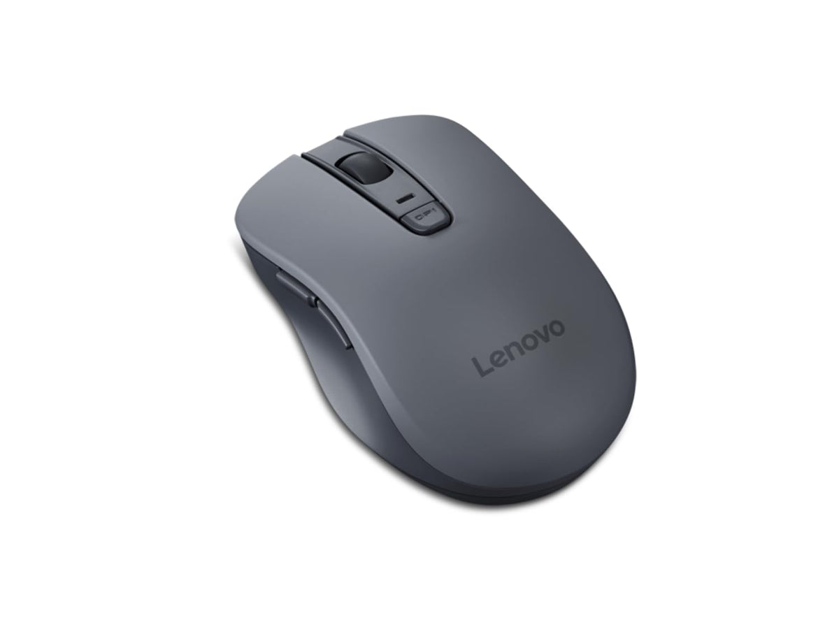 Lenovo WL310 Bluetooth Silent Mouse, Ergonomic, Adjustable DPI, Silent Clicks, Bluetooth 5.0, Portable for Windows, Mac, and Chromebook, Grey