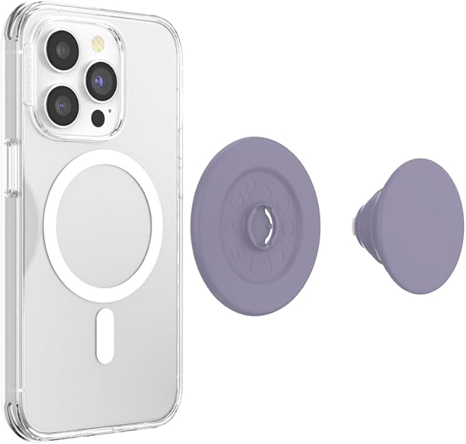 PopSockets Phone Grip for MagSafe with Kickstand, Magnetic Stand, Swappable Top, Secure Hold for iPhone MagSafe Cases, Phone & Tablet Grip - Soft Touch Dusk