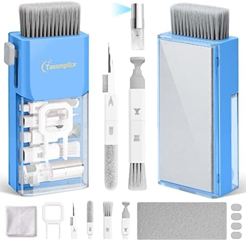Laptop Cleaning Kit, Keyboard Cleaning Kit with Spray and Wipe, Keyboard Cleaner for MacBook iPad Tablet iPhone Computer Camera Lens Airpods Earbuds, Mutitool Brush for Electronic Screen