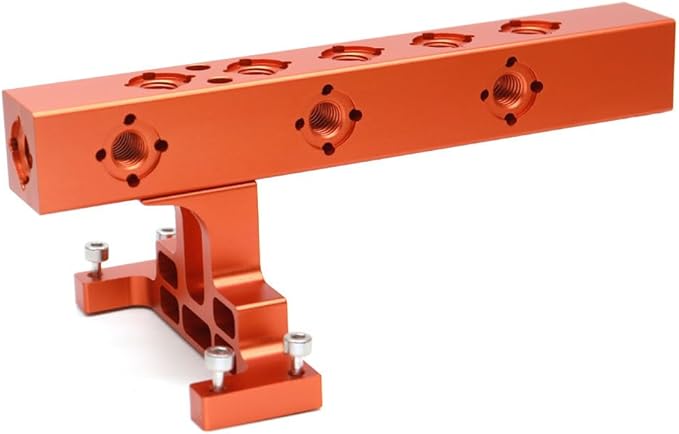 Lightweight Top Handle, Camera Top Handle Grip, Universal Handle with 5X 3/8'' Screw Adapters for DSLR Camera Rigs - Orange