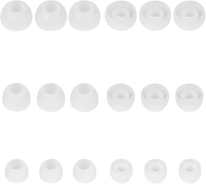 Replacement Earbud Tips - Silicone Ear Covers for In-Ear Headphones - 9 Pairs (S, M, L)