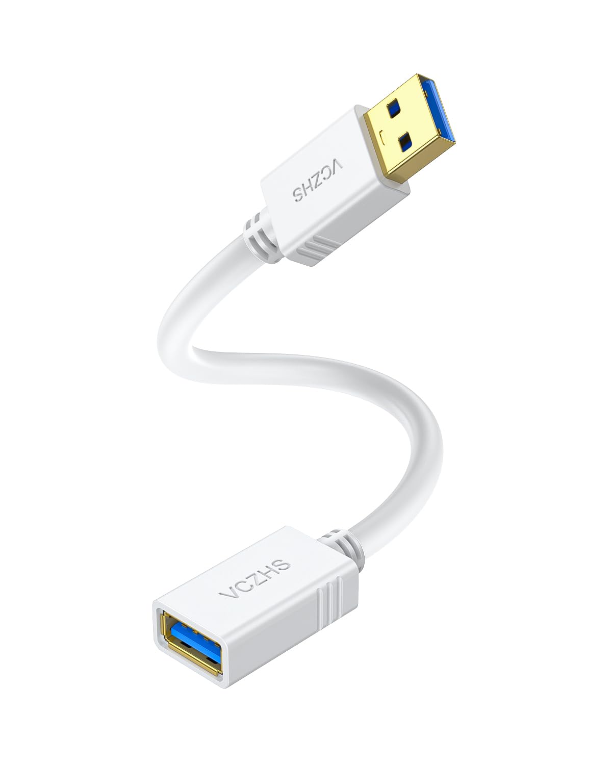 VCZHS Tech USB Extension Cable 3.3ft, USB 3.0 Extender for High-Speed Data Transfer & Fast Charging, Durable & Flexible for Mouse, Keyboard, Printer, Flash Drive, Webcam, and More