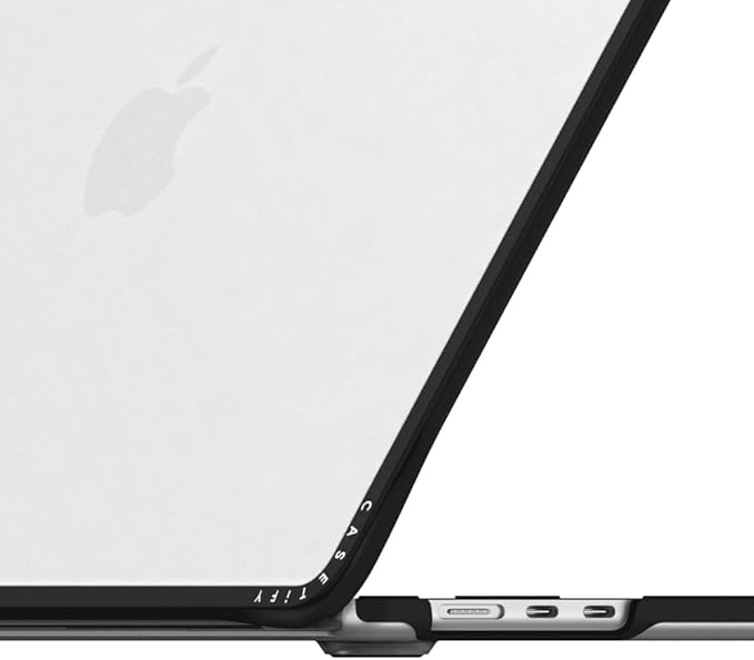 CASETiFY Impact MacBook Air 15" (M2-M4) Case [Cushioned Impact Corners/Scratch-Resistant/Anti-Slip Grip] - Eleanor by Ivory Paper Co - Clear Black
