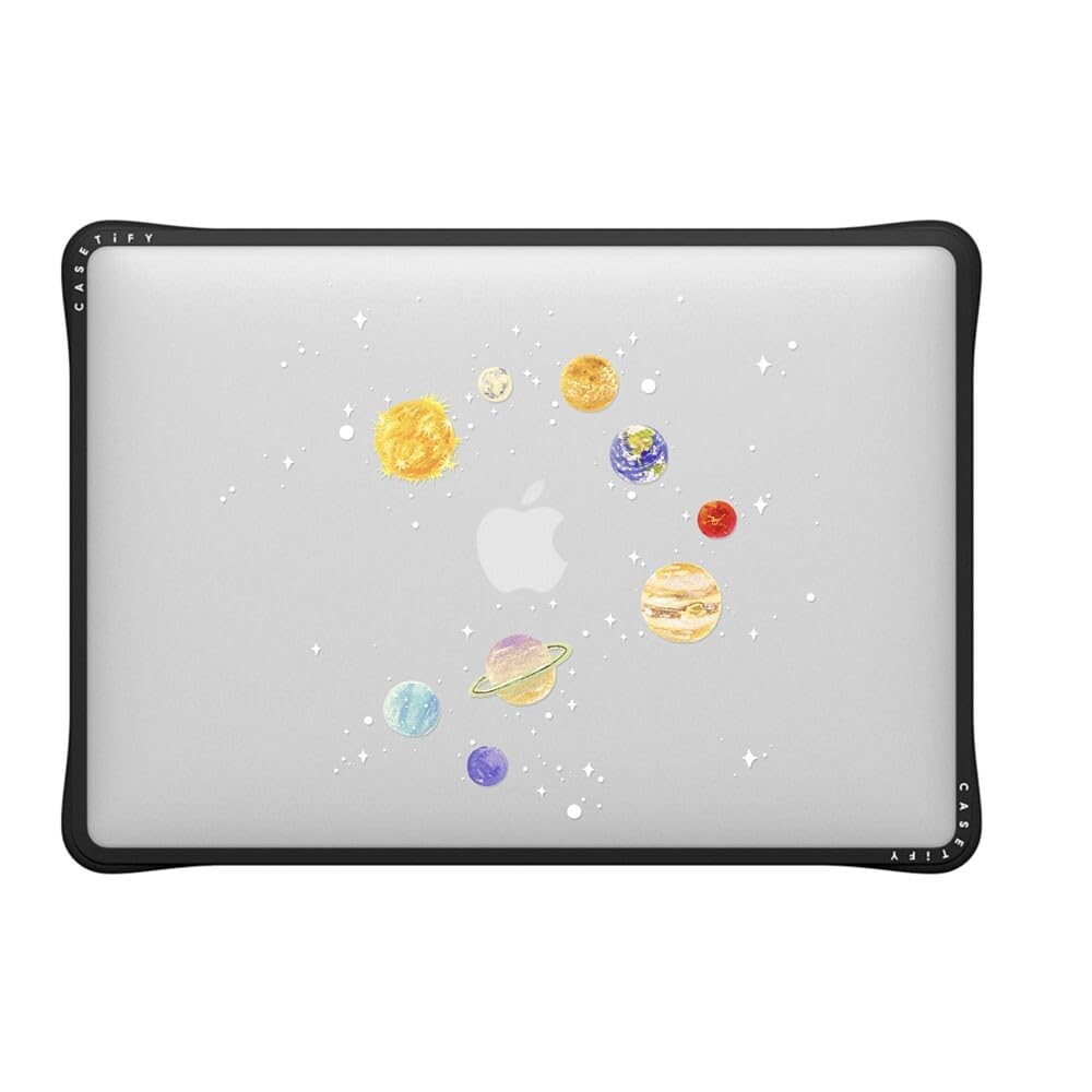 CASETiFY Impact MacBook Air 13.6" (M2-M5) Case [Cushioned Impact Corners/Scratch-Resistant/Anti-Slip Grip] - Clear Black