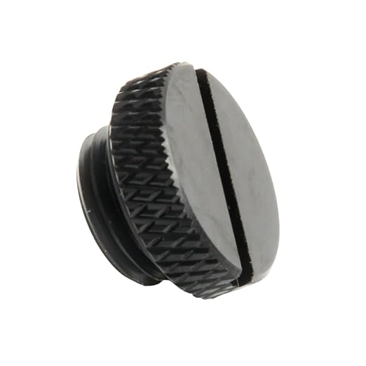 Dracaena.io 6 Pack G1/4" Thread, Thin Water Stop Plug Fitting with Coin Slot for Computer Water Cooling System, Durable Brass/Copper Material, Black