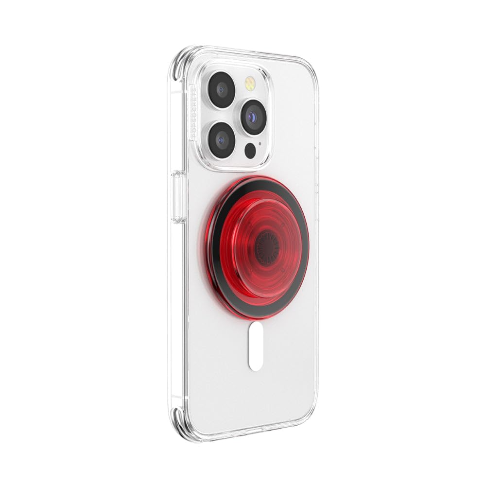 PopSockets Phone Grip for MagSafe, Magnetic Holder, Phone Stand, Red - Danger Red