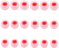 Earbud Replacement Tips Silicone Earbud Tips Headphone Earbud Tips Ear Gels Fit for Inner Hole from 3.8mm - 5.1mm Earphones 9 Pairs S/M/L Clear Red