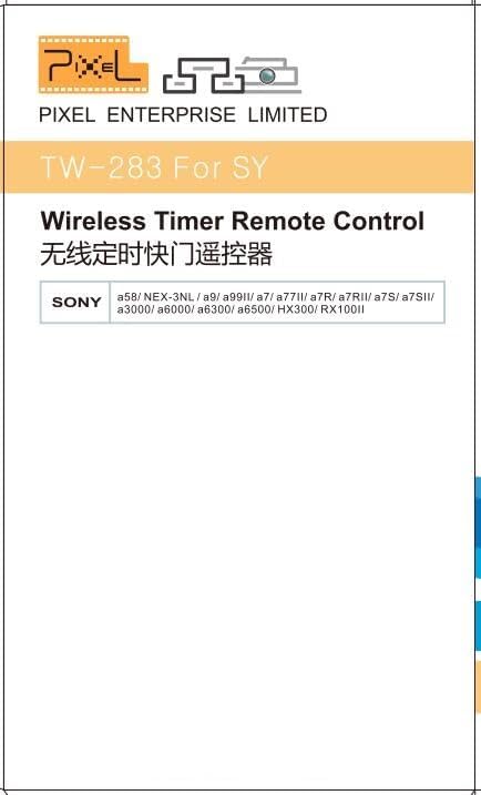 Pixel Wireless Timer Remote Shutter Release TW283-S2 Wireless Remote Control Wire Release Compatible with Sony a1 a9 a7 a7R a7S a6600 a6500 a6400 a6300 a6100 a6000 a5000 RX100II RX10 RX0 a68 ZV-1 HX99